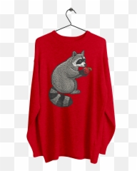 Menu0027s Sweatshirt With Print Raccoon With Apple - Customprint Emoji,Raccoon Showing Emotions