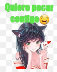 Anime Fox Girl Calaamadaha Dhejiska Ah Ee Loogu Talagalay Emoji,Ahri Emoticons