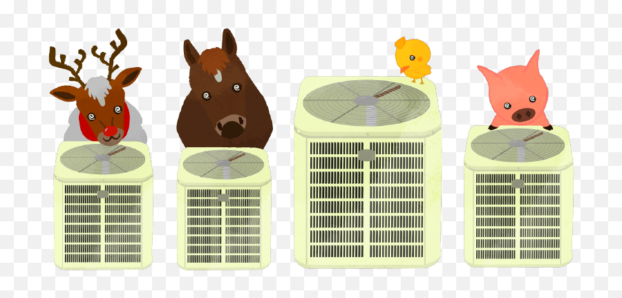 Animals Looking At Air Conditioner - Mesh Emoji,Air Conditioner Emoji