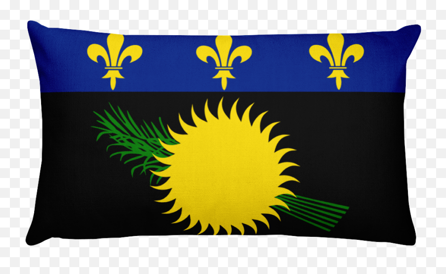 Guadeloupe Flag Allover Print Rectangular Pillow Emoji,Apple Emojis Copy P-aste
