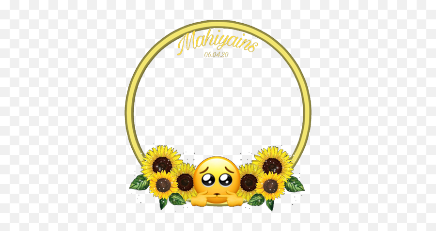Mahiyains Second Monthsary - Support Campaign Twibbon Happy Emoji,Sunflower Emoticon
