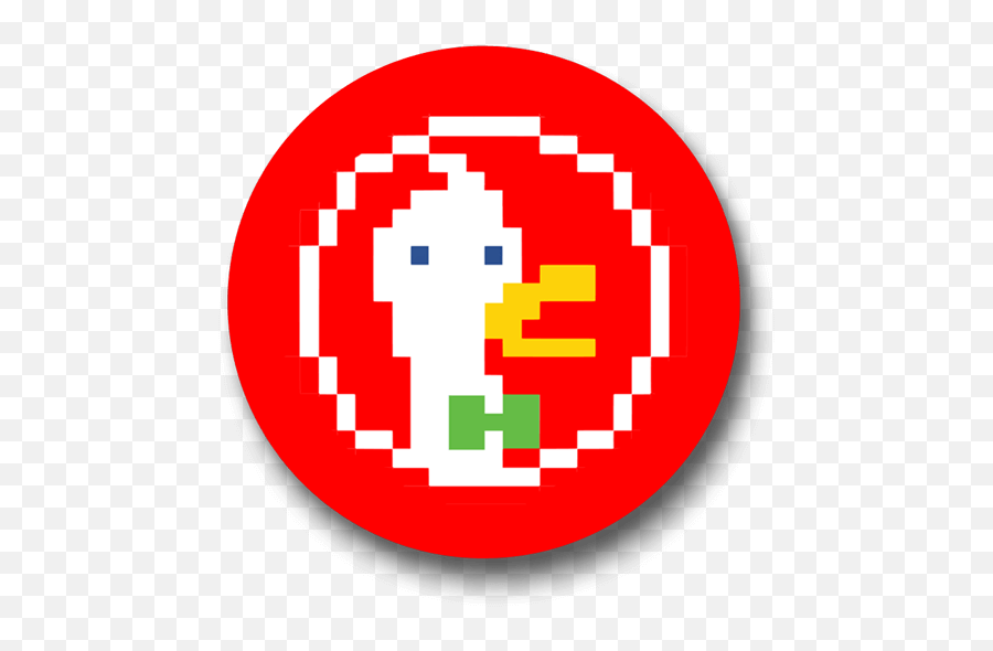Duck Duck Go Pixel Art Badge - Character Alen 8 Bit Emoji,Duck Emoticon Text