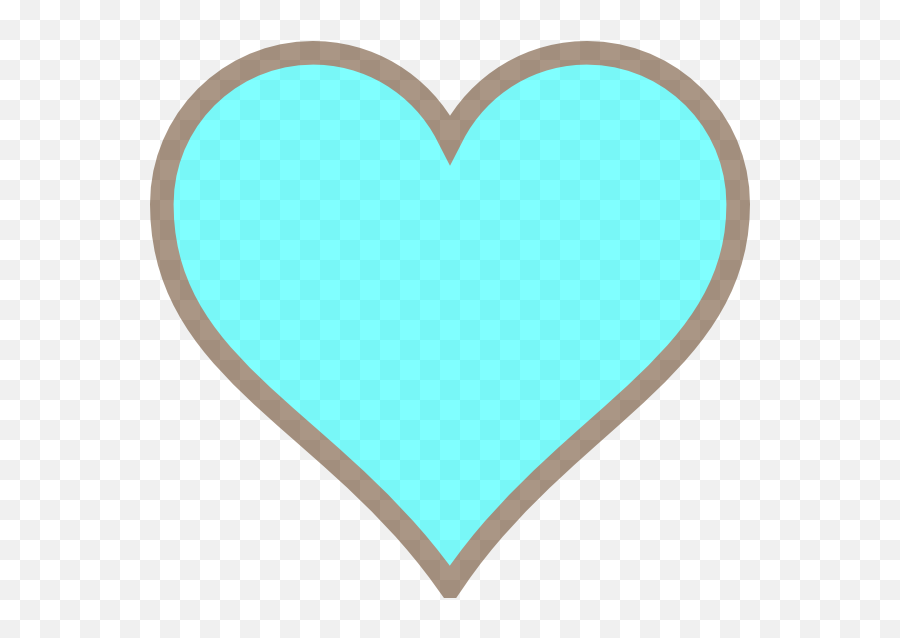 Line Turquoise And Brown Heart Clip Art - Green Heart In Hd Emoji,Brown Heart Emoji