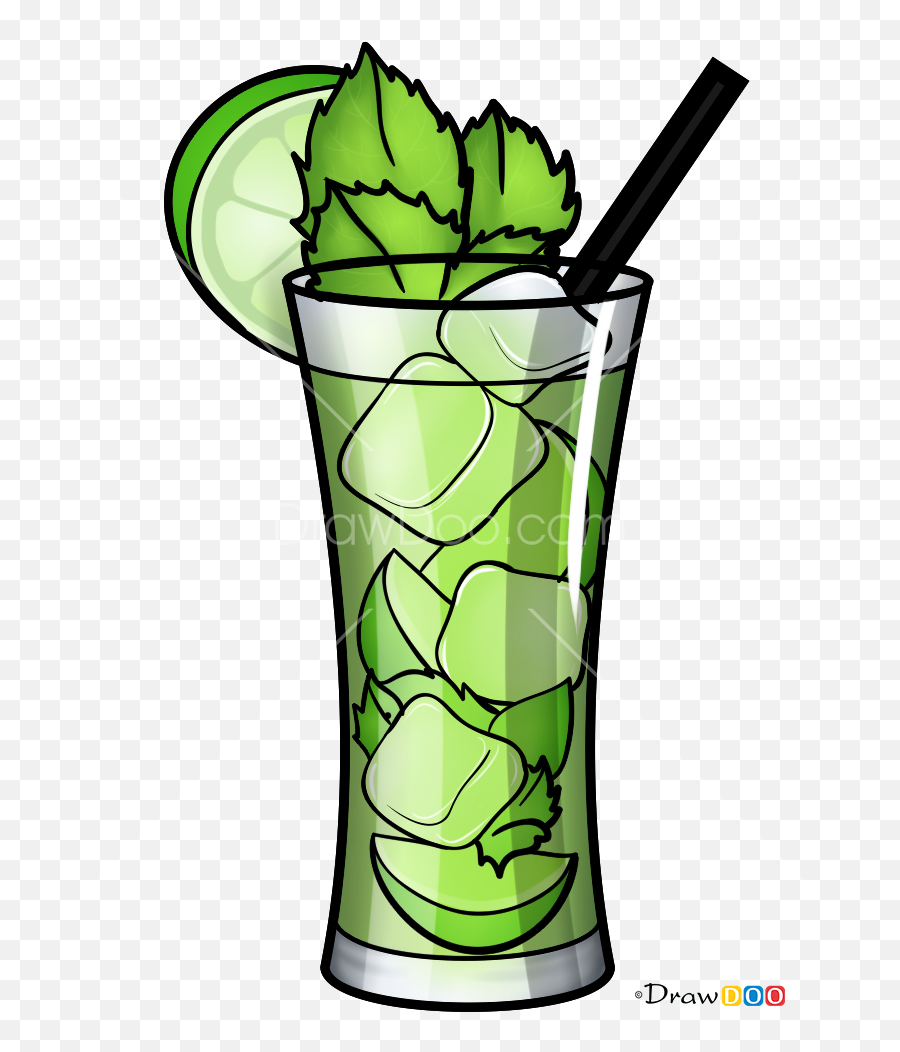 How To Draw Mojito Coctails - Highball Glass Emoji,Mojito Emoji