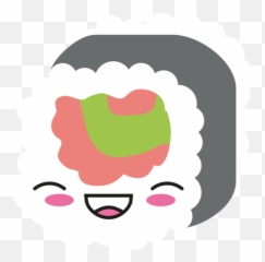 Laughing Kawaii Emoticon Sushi Roll - Transparent Png U0026 Svg Sushi Kawaii Png Emoji,Cute Japanese Emoticon