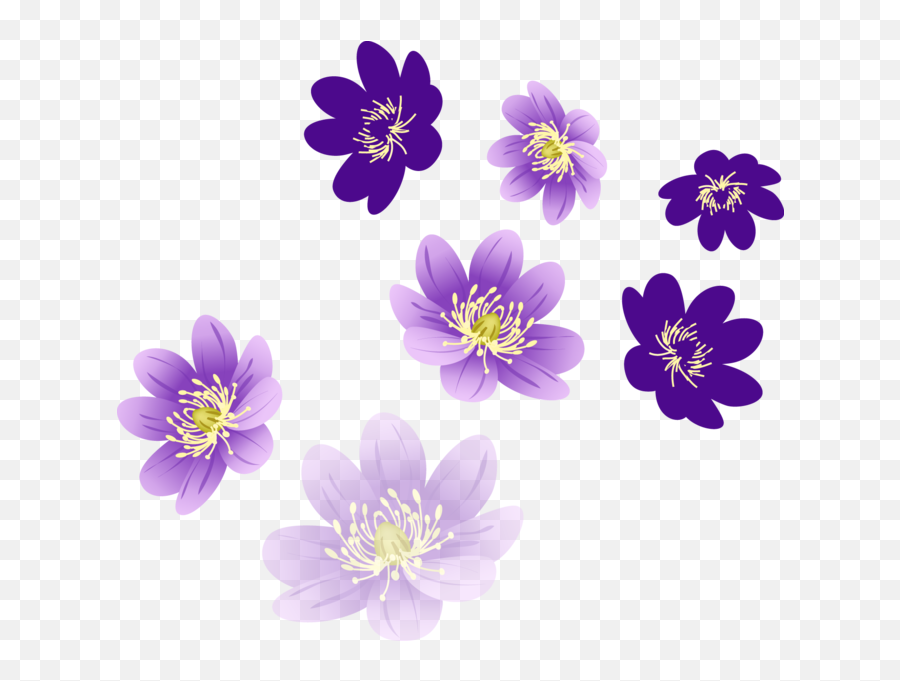 Vector Flowers Png Official Psds - Purple Flowers Vector Png Emoji,Flower Emoji Vector