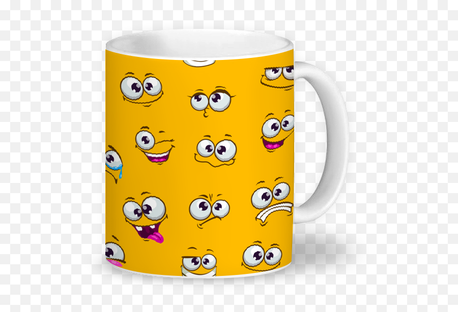 Caneca Carinhas De Map - Artes Gráficas Colab55 Serveware Emoji,Emoticons Coffee Cup