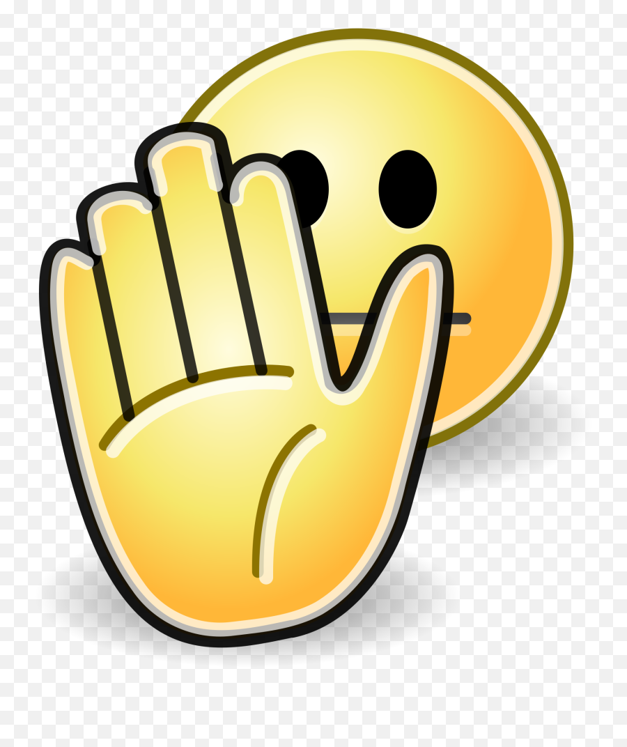 Fileface - Handsvg Wikipedia Le Encyclopedia Libere Emoticon Attenzione Emoji,Emoticon Contento
