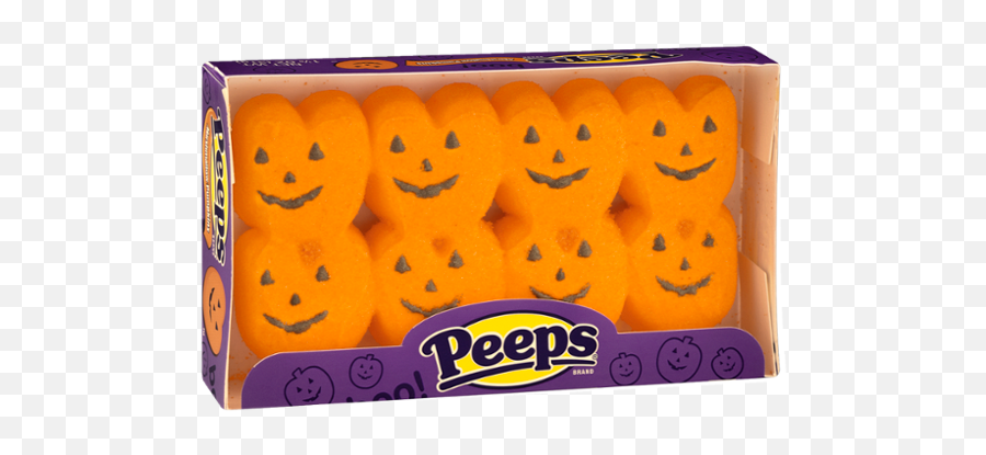 Peeps Marshmallow Pumpkins - Peeps Candy Emoji,Puffed Out Cheeks Emoticon