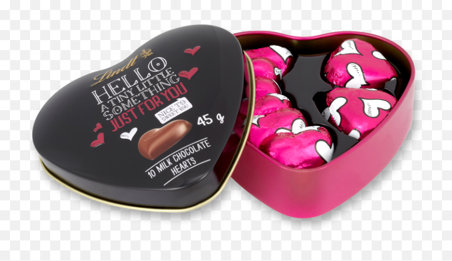 Lindt Hello Just For You Heart Tin 45g - Lindt Chocolate Just For You Emoji,Kinky Emoji Messages