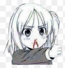 Fujoshi Yaoi Fangirl Fan Otaku Sticker By Mirai Akuma - Sad Anime Face Funny Emoji,Otaku Emoji