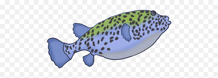 Puffer Fish Clip Art Transparent Png - Spotted Fish Drawing Emoji,Pufferfish Emoji