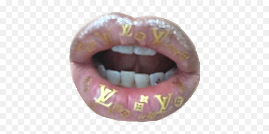 Louisvuitton Louis Fashion Sticker - For Adult Emoji,Wavy Mouth Emoji