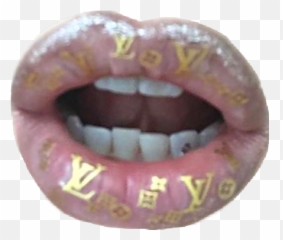 Louisvuitton Louis Fashion Sticker - For Adult Emoji,Wavy Mouth Emoji