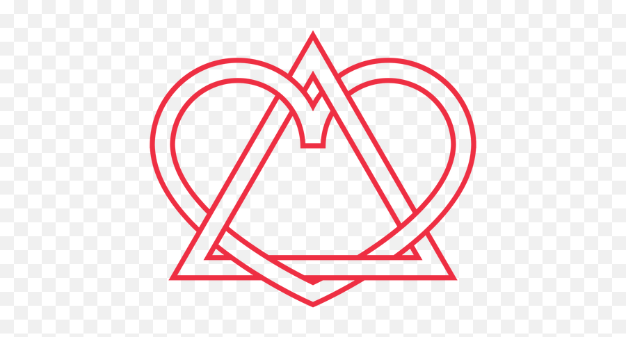 Triangle Heart Adoption Symbol Stroke - Transparent Png Triangle And Heart Symbol Emoji,Simple Smiley Face Emoticon Baby Vektor
