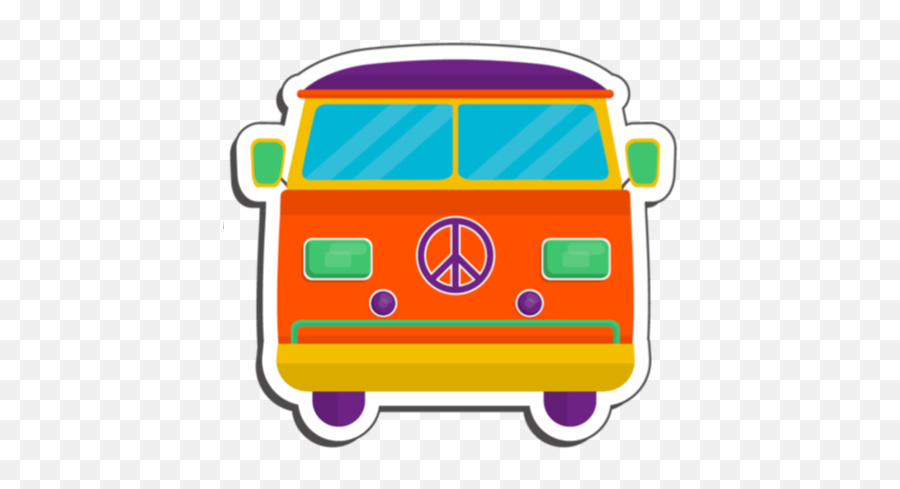 Vintage Hippie Stickers For Message By Tyler Banner - Commercial Vehicle Emoji,Vw Hippie Emoji