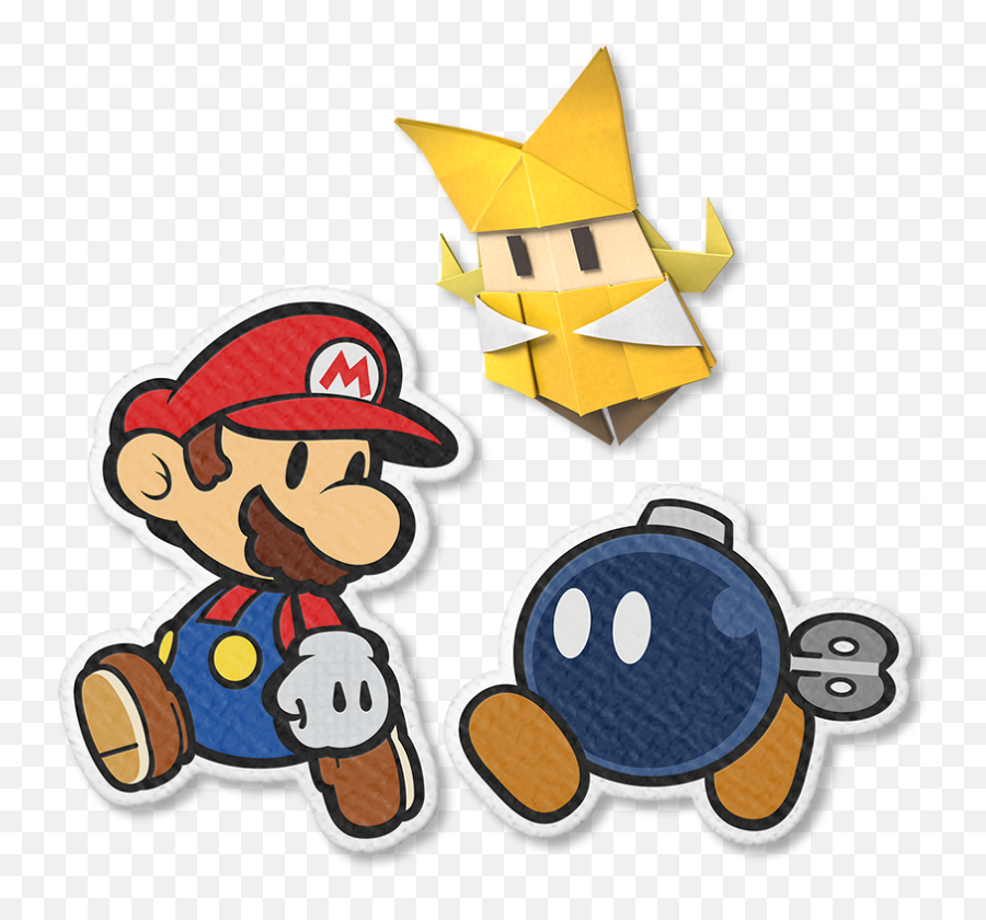 The Origami King Announced - Paper Mario Origami King Emoji,Mario Bomb Emoticon Transparent