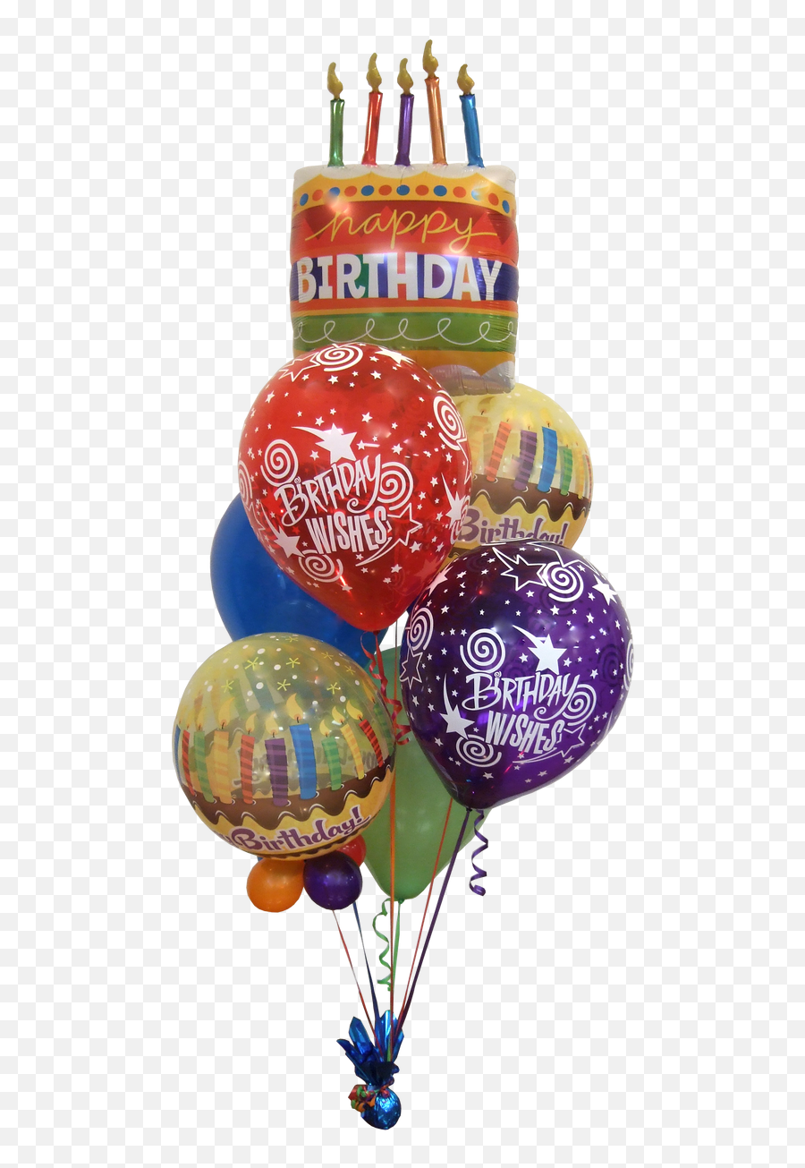 Big Birthday Wishes Bouquet - Birthday Starburst Balloon Bouquet Png Free Emoji,Birthday Balloons Emoticons