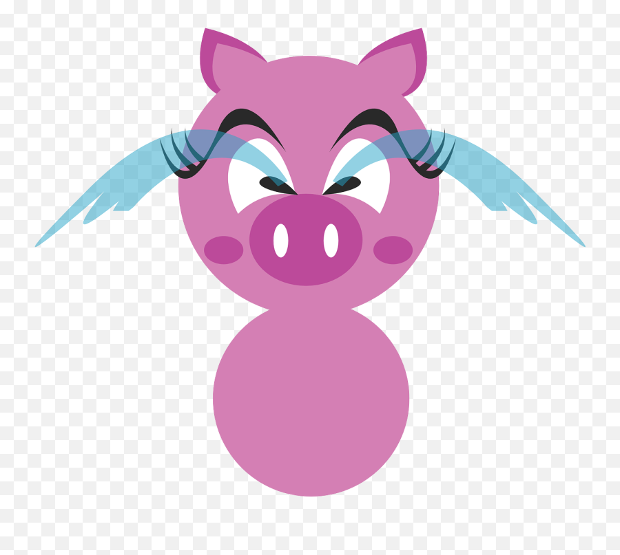 Crying Sad Animal Girl Pig - Babi Menangis Emoji,Girl Pig Emoji