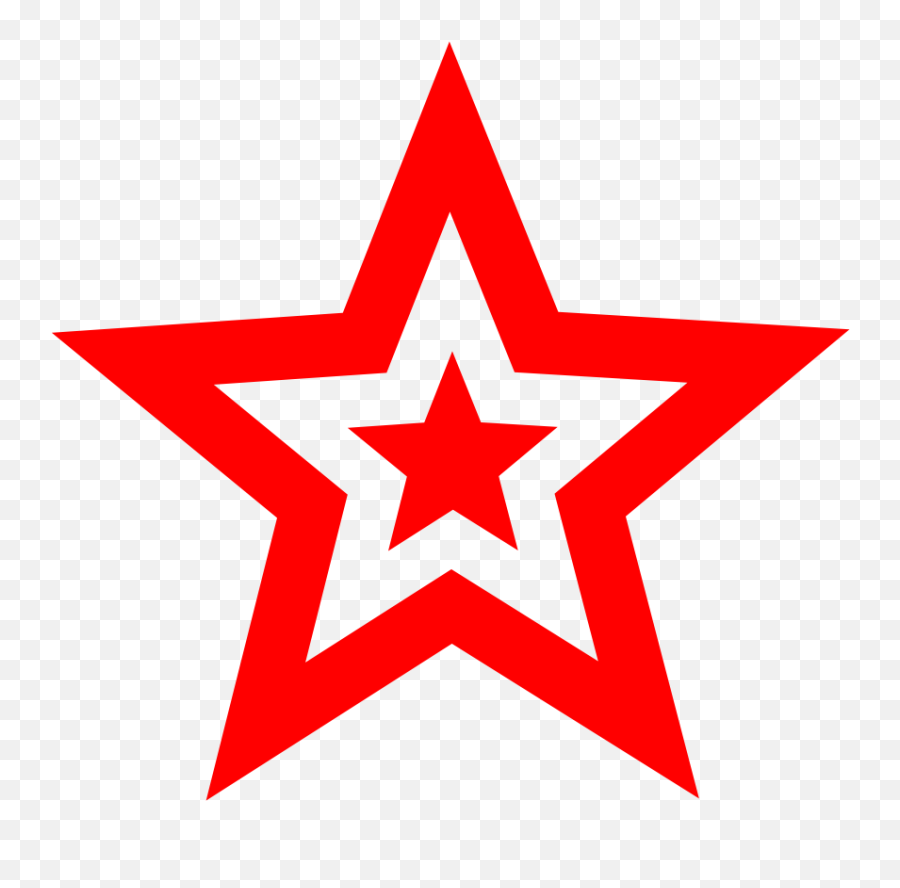 Red And White Star - Clip Art Library Red Star Png Icon Emoji,Red With Yellow Star Emoticon