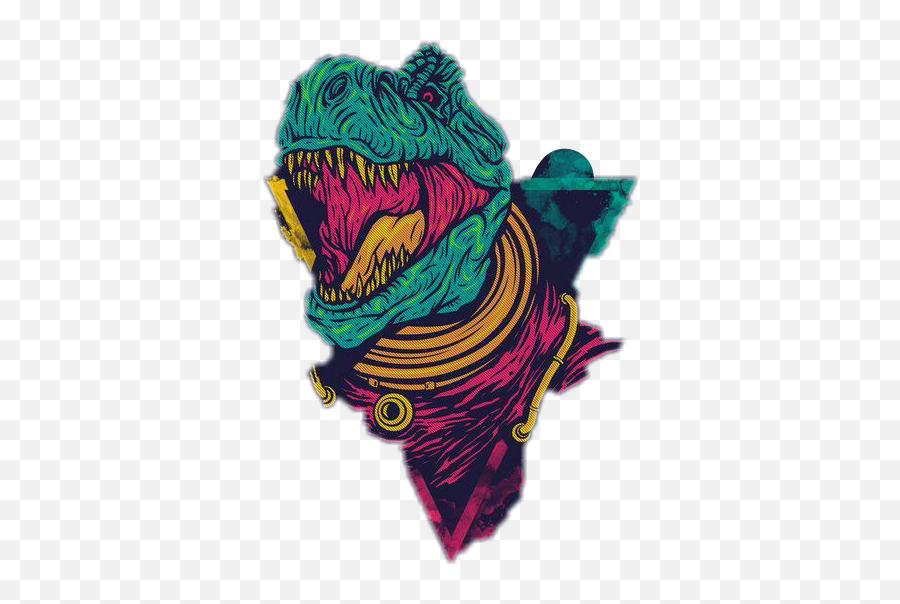 Dinosaur Sticker - Dinosaurio Psicodelico Emoji,Dinosaur Emojis Android