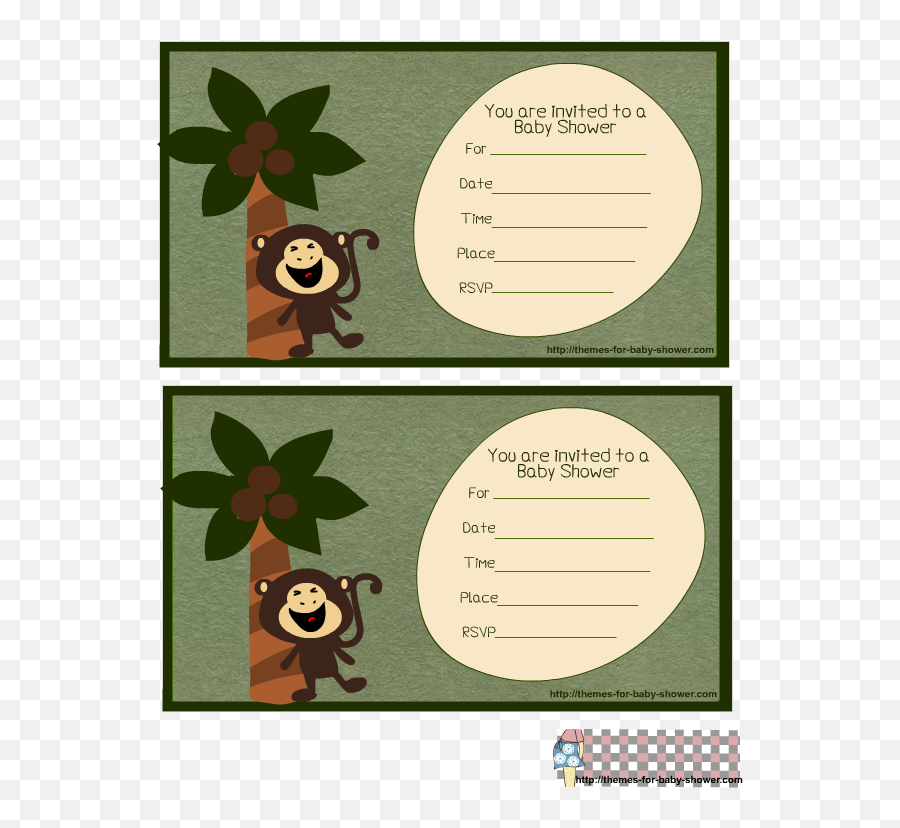 Free Printable Monkey Baby Shower Invitations Including - Horizontal Emoji,Free Emoji Invitations