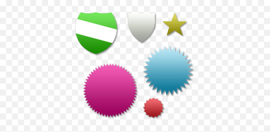 Lots Of Badges Different Colours Psd - Mattel Creations Emoji,Badges Emoticons