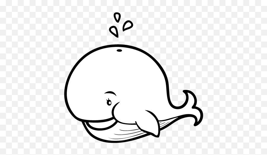 Cartoon Whale Outline Png Pngimagespics - Language Emoji,Emoji Whale Images Cartoon