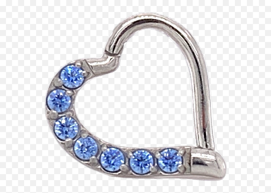 Steel Swarovski Crystal Heart Daith Ring - Isha Body Jewellery Solid Emoji,Swarovski Happy Emoticon Bracelet Sale