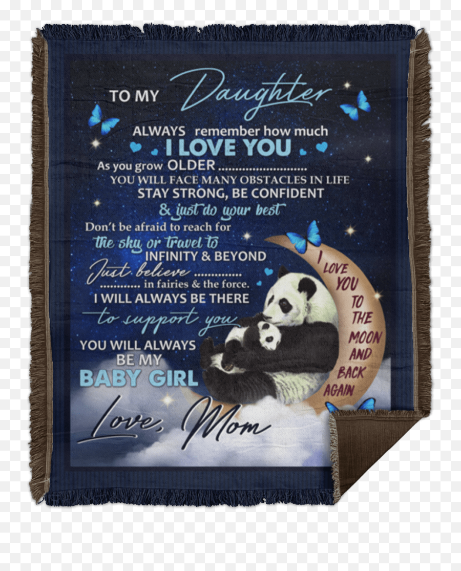 From Mom To My Daughter Always Remember How Much I Love You Panda Fleece Blanket - Premium Sherpa Blanket Blanket Emoji,Panda Emoticon Face Character Print Tank Top