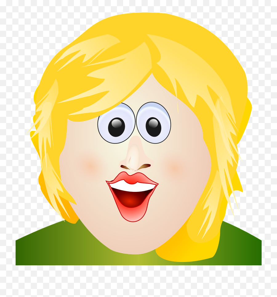 Download Free Photo Of Girlfaceheadportraitblonde Hair - Ugly Yellow Hair Emoji,Clipart Faces Emotions Black And White Big Smile