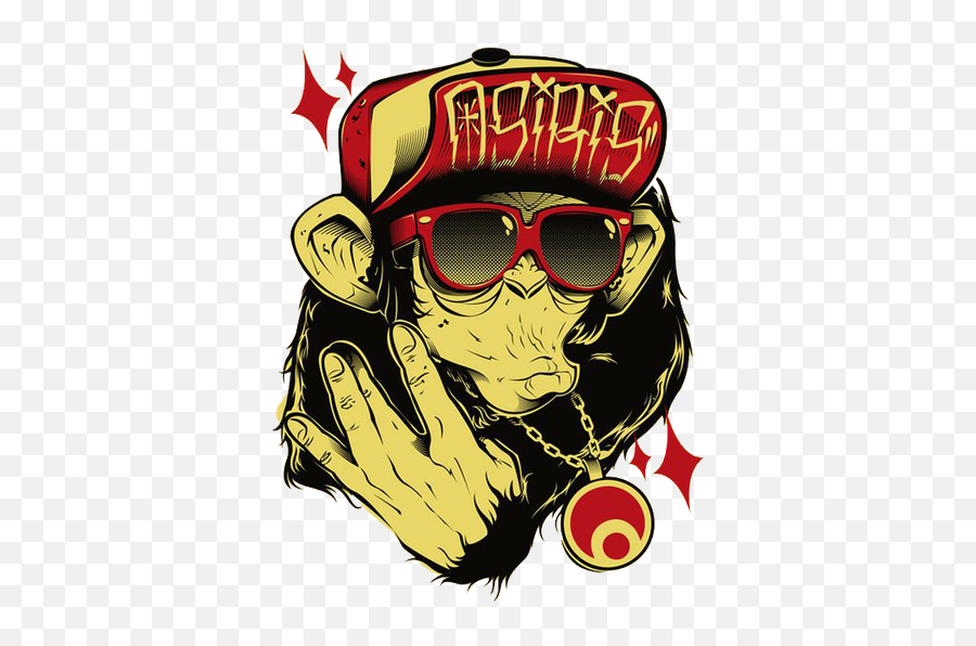 Download Hip Gorilla Graffiti Drawing Hop Free Hd Image - Illustration Girl Cartoon Hip Hop Emoji,Google Gorilla Emoticon