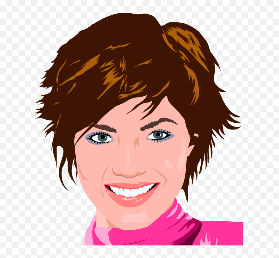Emotion Hairstyle Art Png Clipart - Short Hair Cartoon Free Emoji,Celebrity Emotion Portrait