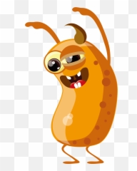 Download Eye Yellow Bacteria Virus - Transparent Germ Cartoon Png Emoji,Insect Animated Emoticon