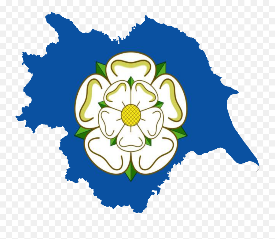 Yorkshire British County Flags - Yorkshire Rose Vector Emoji,England Flag Emoji