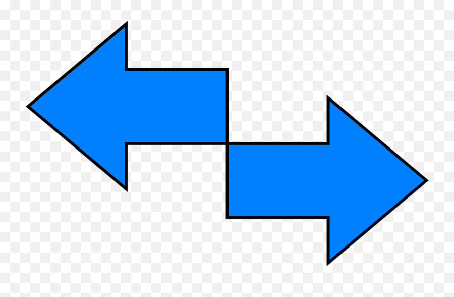 Blue Double Ended Arrow - Clip Art Library Arrow Left And Right Gif Emoji,Emoji 2 Way Arrow On