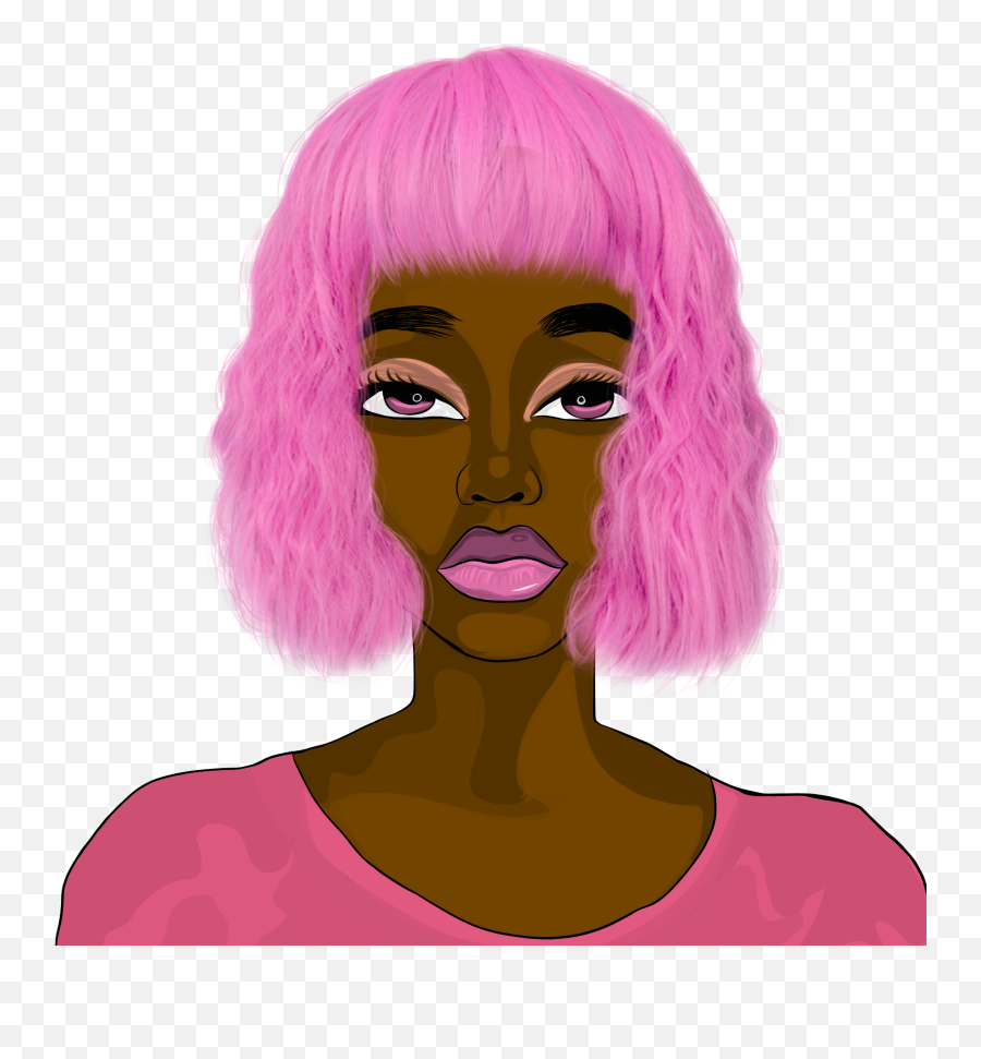 Pinkwig Wig Image - Hair Design Emoji,Emoji For Hairdo