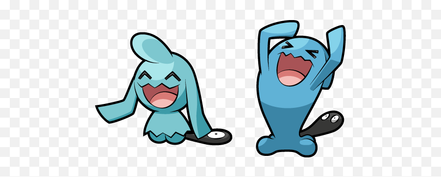 Pokemon Wynaut And Wobbuffet Cursor Emoji,Pokemon Wobbuffet Face Emoticon