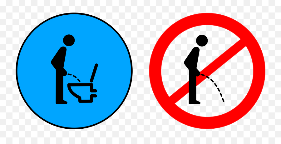 Urination Sign Urine Number Toilet - Do Not Pee Outside Of The Toilet Emoji,Peeing Emoji
