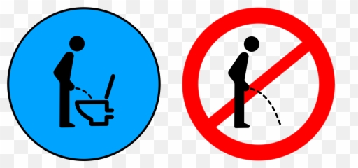 Urination Sign Urine Number Toilet - Do Not Pee Outside Of The Toilet Emoji,Peeing Emoji