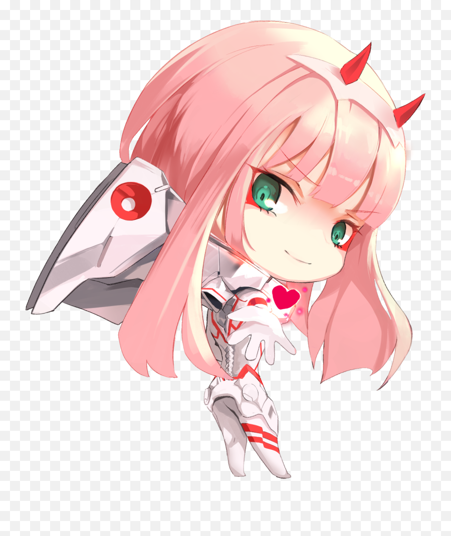 Zero Two Darling In The Franxx Page 7 Of 71 - Zerochan Zero Two Chibi Png Emoji,Zero Two Emoji