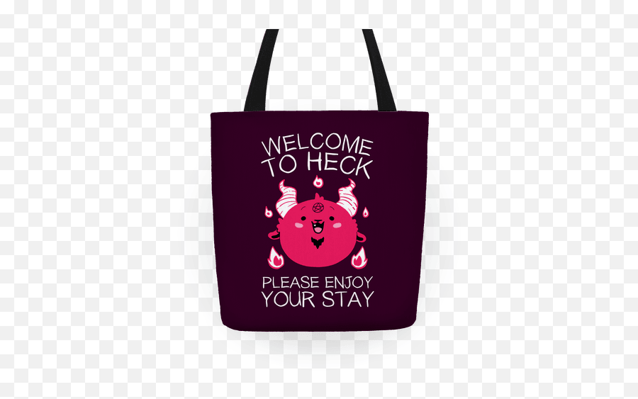 Welcome To Heck Please Enjoy Your Stay Totes Lookhuman Emoji,Pentagram Signo Emoticon