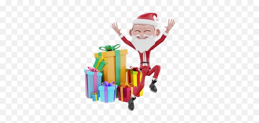 Premium Happy Santa Claus Showing Christmas Decoration 3d Emoji,Is There A Santa Claus Emoji?