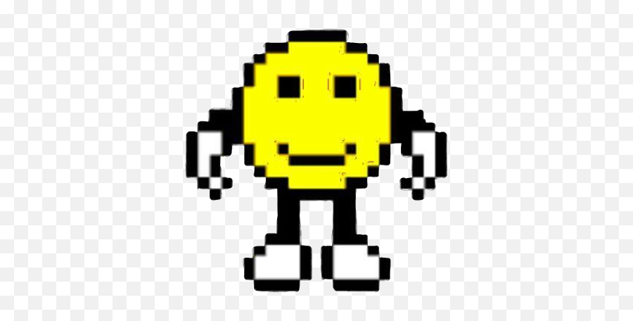 Smiley Goth Grunge Yellow Legs Sticker By Patstug - Pixel Green Mushroom Mario Emoji,Emoji Arms