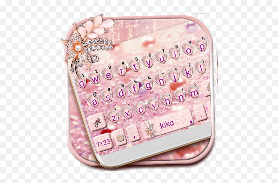 Diamond Pearl Heart Keyboard Theme 10 Download Android Apk - Girly Emoji,Sbn Emojis