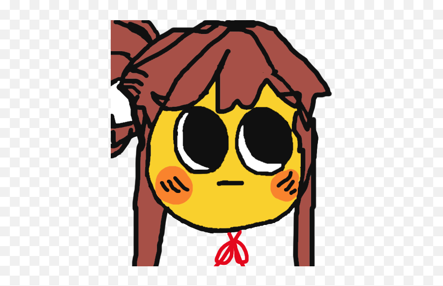 Cursed Emoji Monika Ver - Cursed Cute Emoji Png,Cursed Emoji Couple