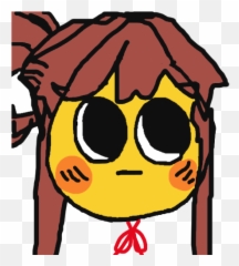 Cursed Emoji Monika Ver - Cursed Cute Emoji Png,Cursed Emoji Couple