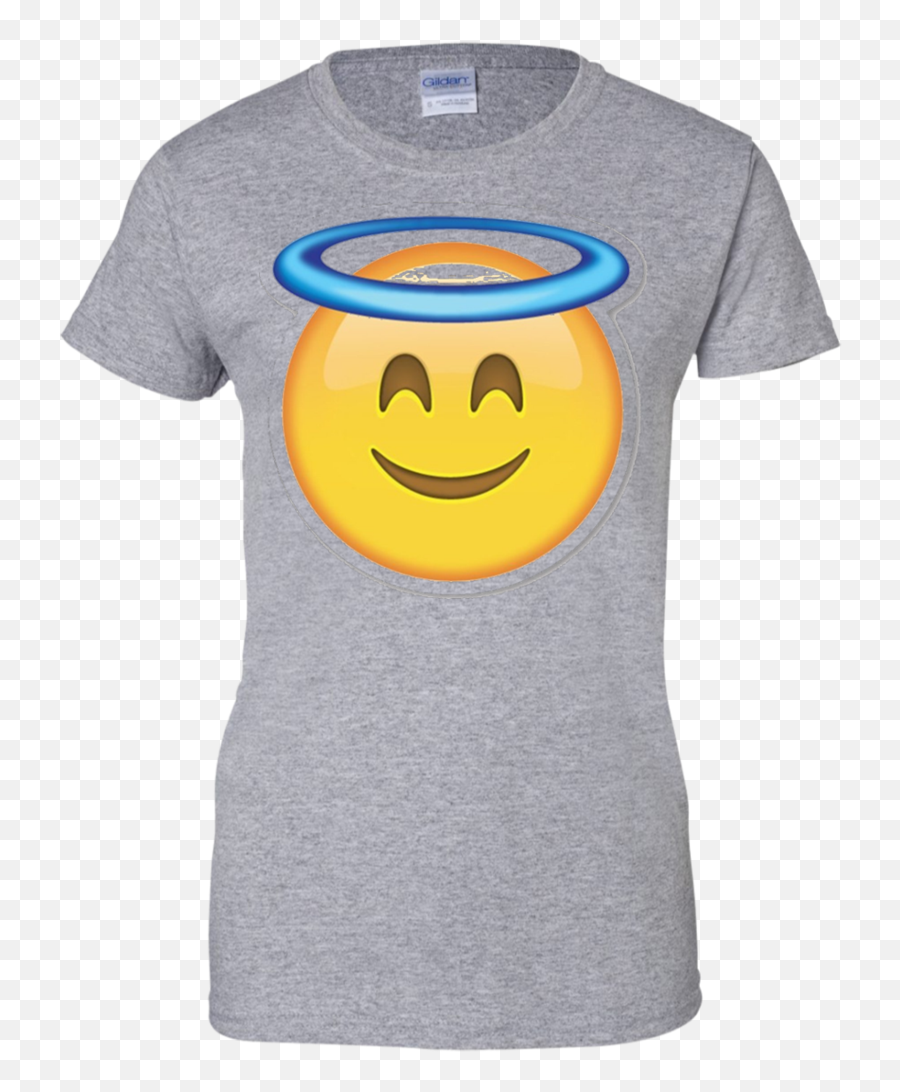 Heaven Angel Ring Smiley Emoji - Alexandria Ocasio Cortez T Shirt,Angel Emoji Shirt