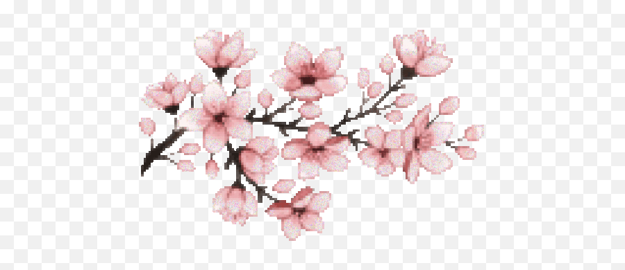 Cherry Blossom Sakura Aesthetic Sticker - Cherry Blossom Png Gif Emoji,Cherry Blossom Emoji