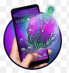 Neon Purple Clock 2d Theme - Technology Applications Emoji,Clock Emojis In Order